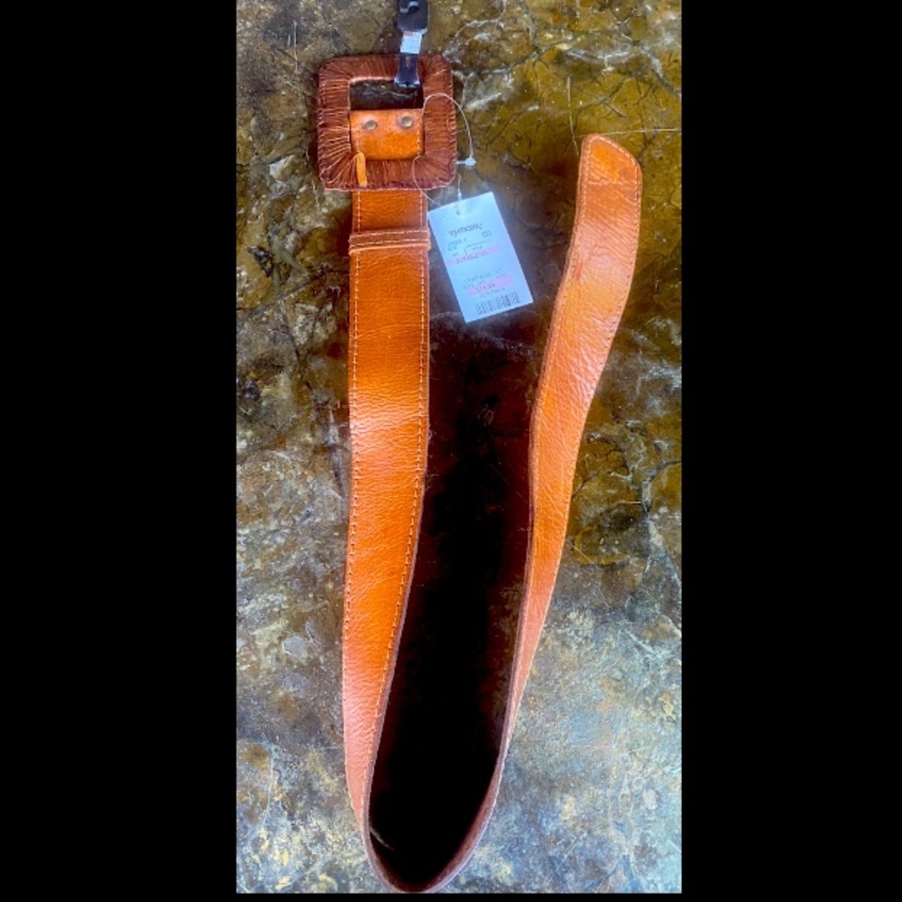 NWT ! Authentic Leather Women’s TJ max Belt saddle brown retail $20 plus tax